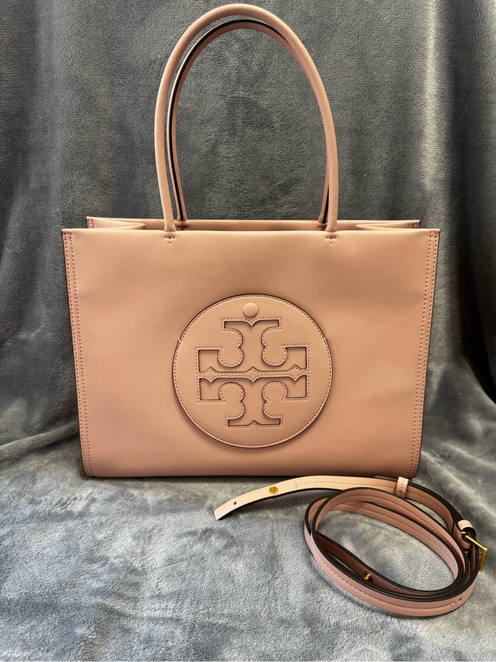 Tory Burch Ella Bio tote in Blush with Detachable Strap